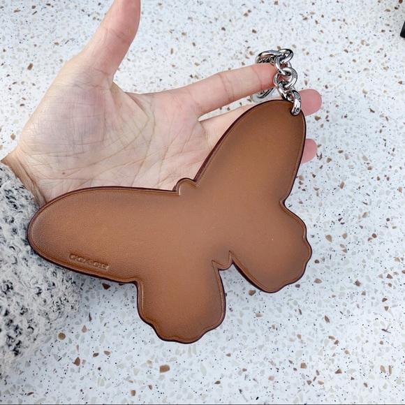 NWT Coach Butterfly 🦋 Leather Key Fob Charm - Picture 2 of 7
